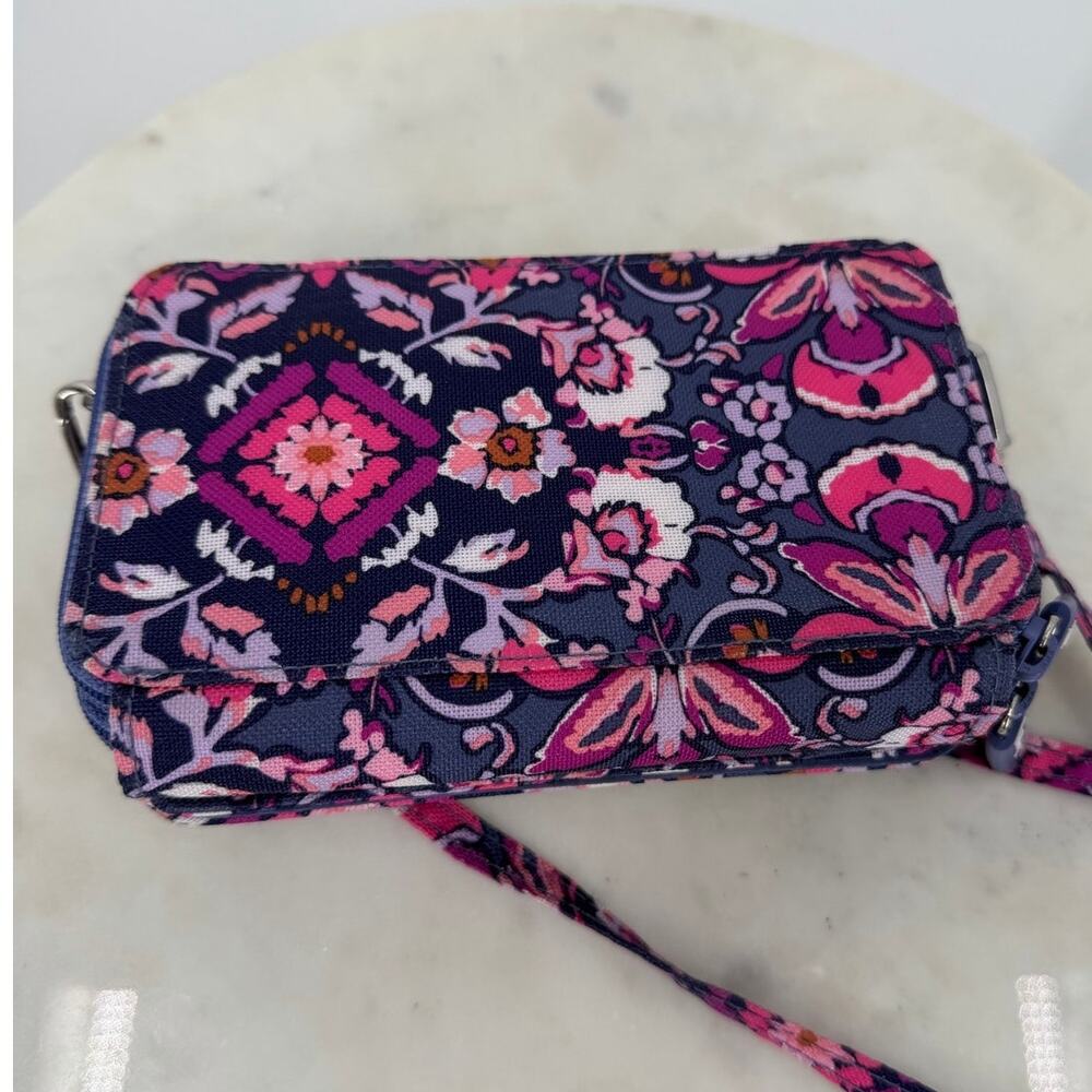 Vera Bradley Magenta Medallion RFID 3-in-1 Crossbody Wallet - Picture 6 of 6